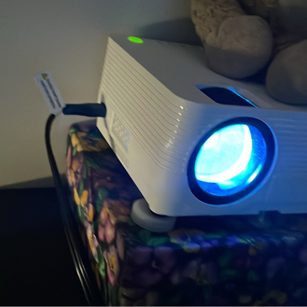 White Projector with Blue Light